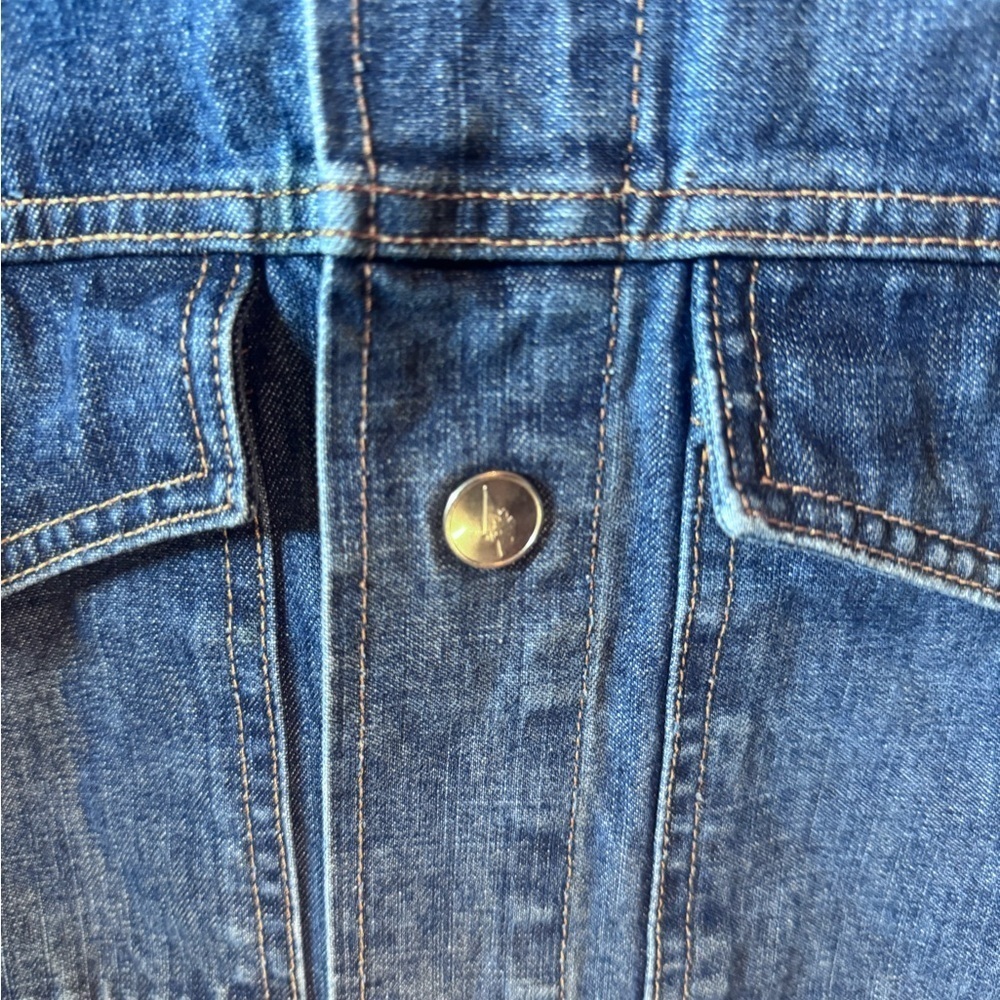 Wild and Leathal Trash W&LT Denim Jacket with Orange Trim Size Large - Picture 8 of 15